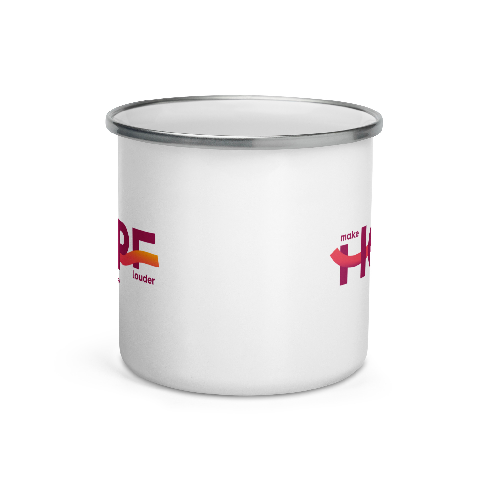 Make Hope Louder Ribbon Enamel Mug - Image 2
