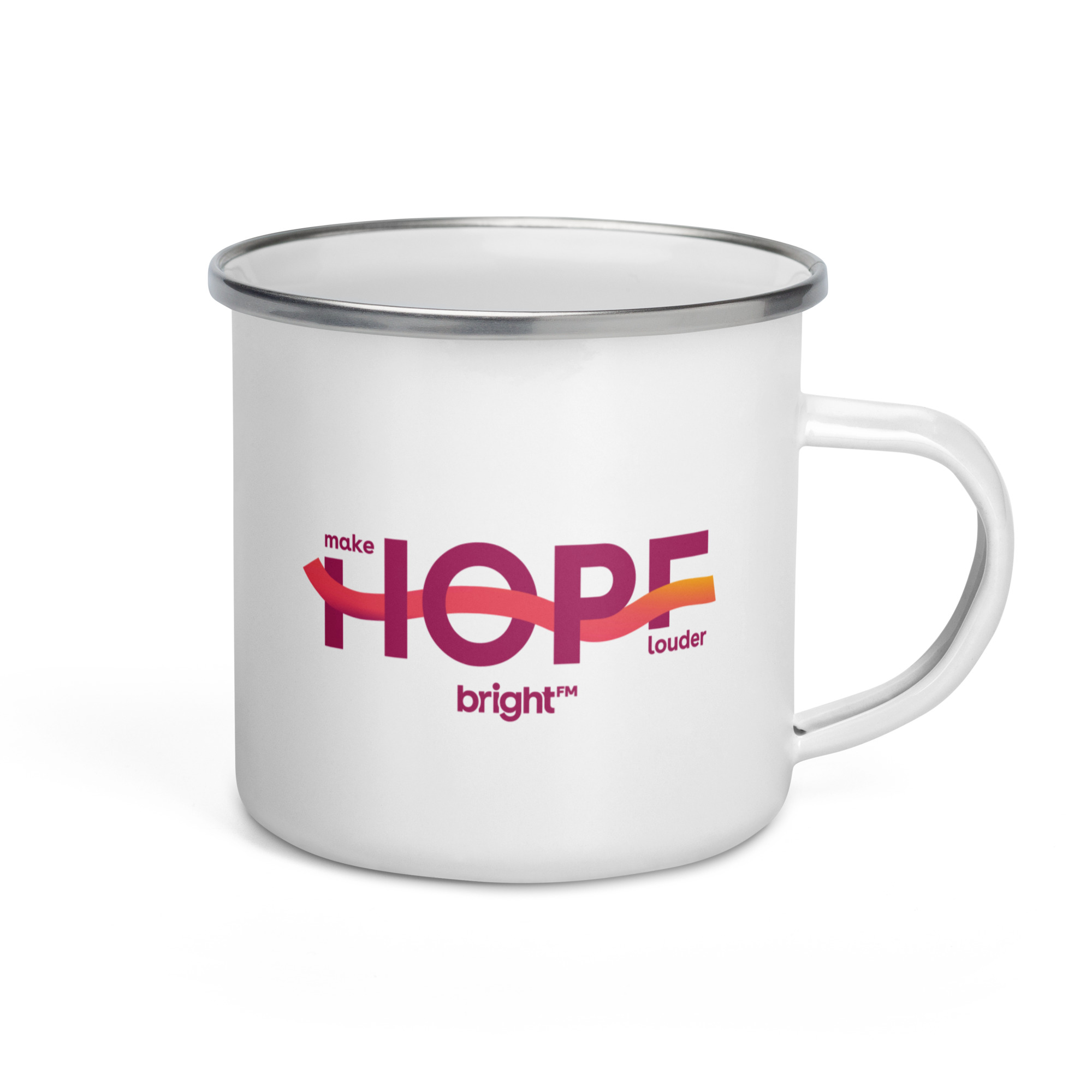 Make Hope Louder Ribbon Enamel Mug