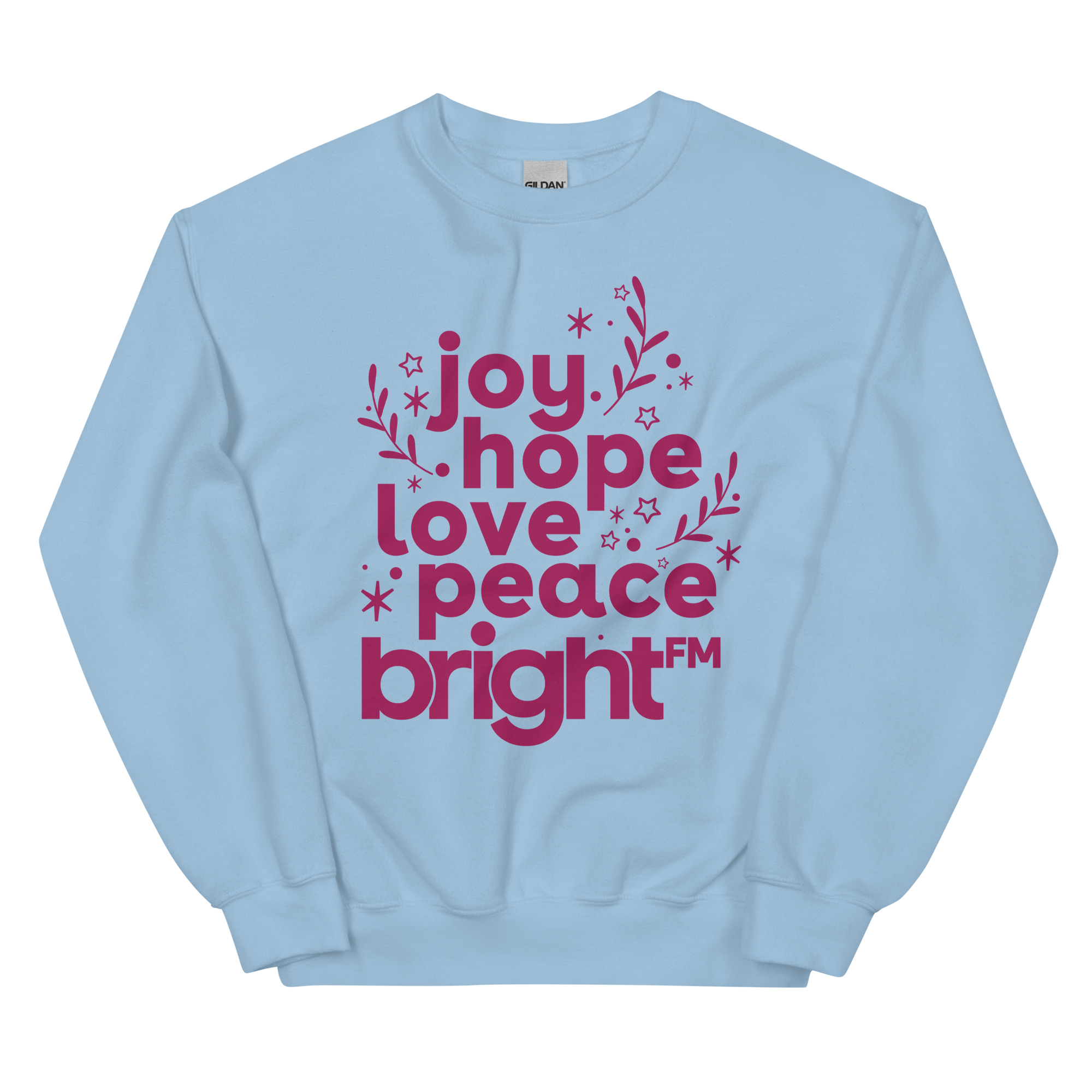 Love Joy Hope Peace BRIGHT-FM Classic Unisex Sweatshirt - Image 9