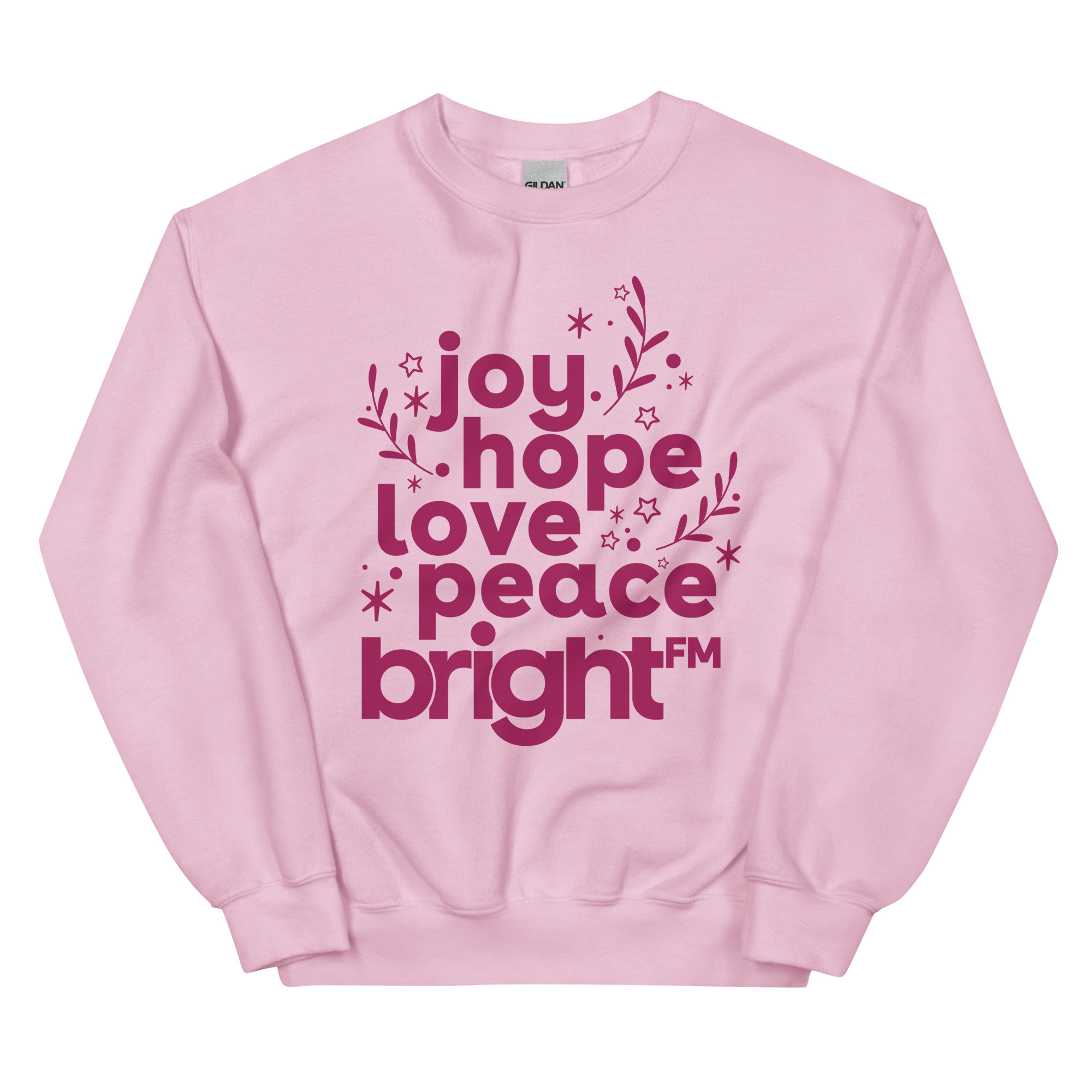 Love Joy Hope Peace BRIGHT-FM Classic Unisex Sweatshirt - Image 13