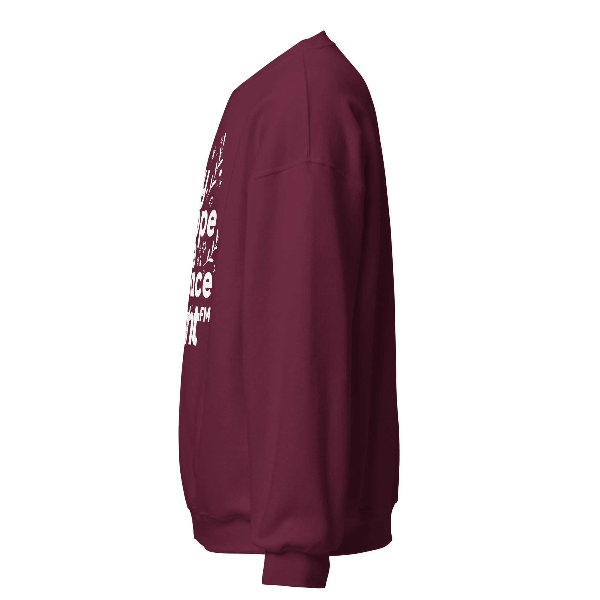 Love Joy Hope Peace BRIGHT-FM Classic Unisex Sweatshirt - Image 15