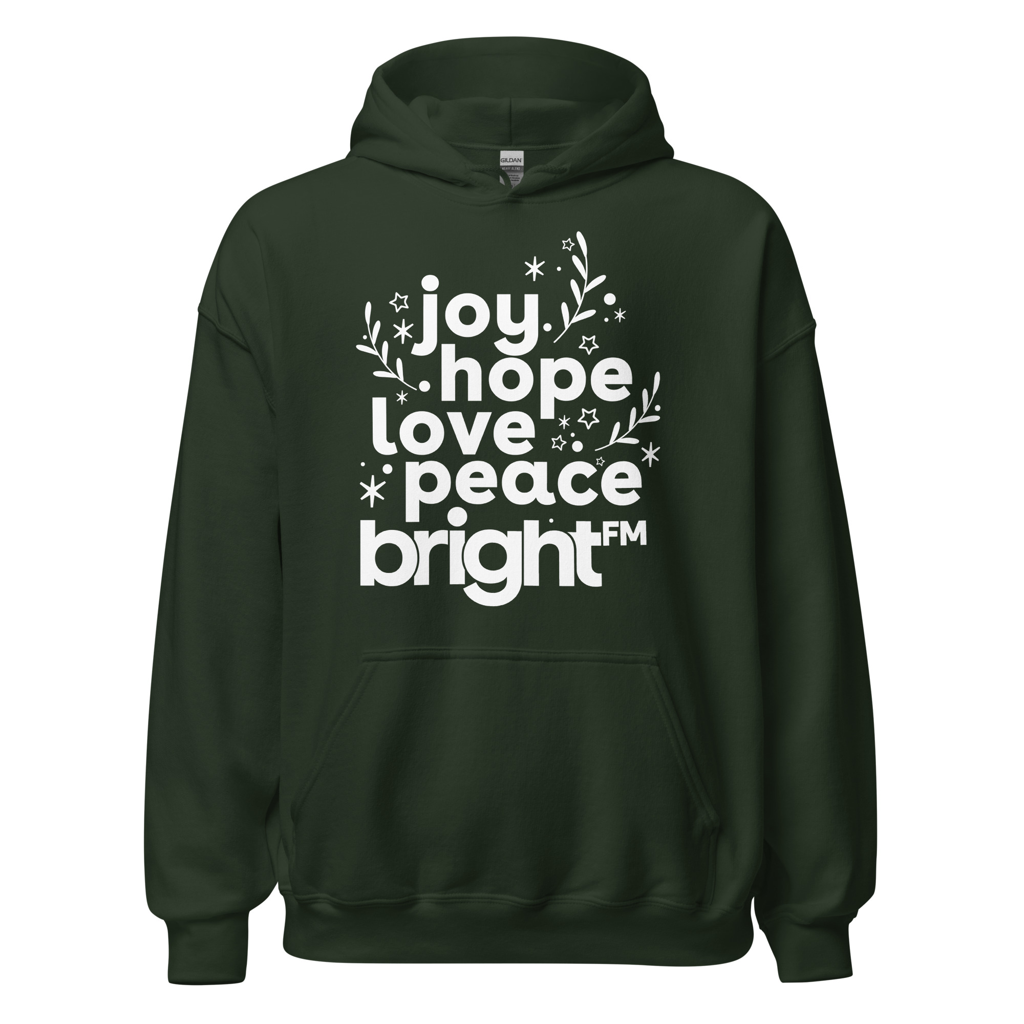 Love, Joy, Hope, Peace, BRIGHT-FM Classic Unisex Hoodie - Image 13