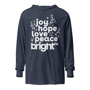 Joy Hope Love Peace Unisex Lightweight Long-Sleeve Hooded Shirt