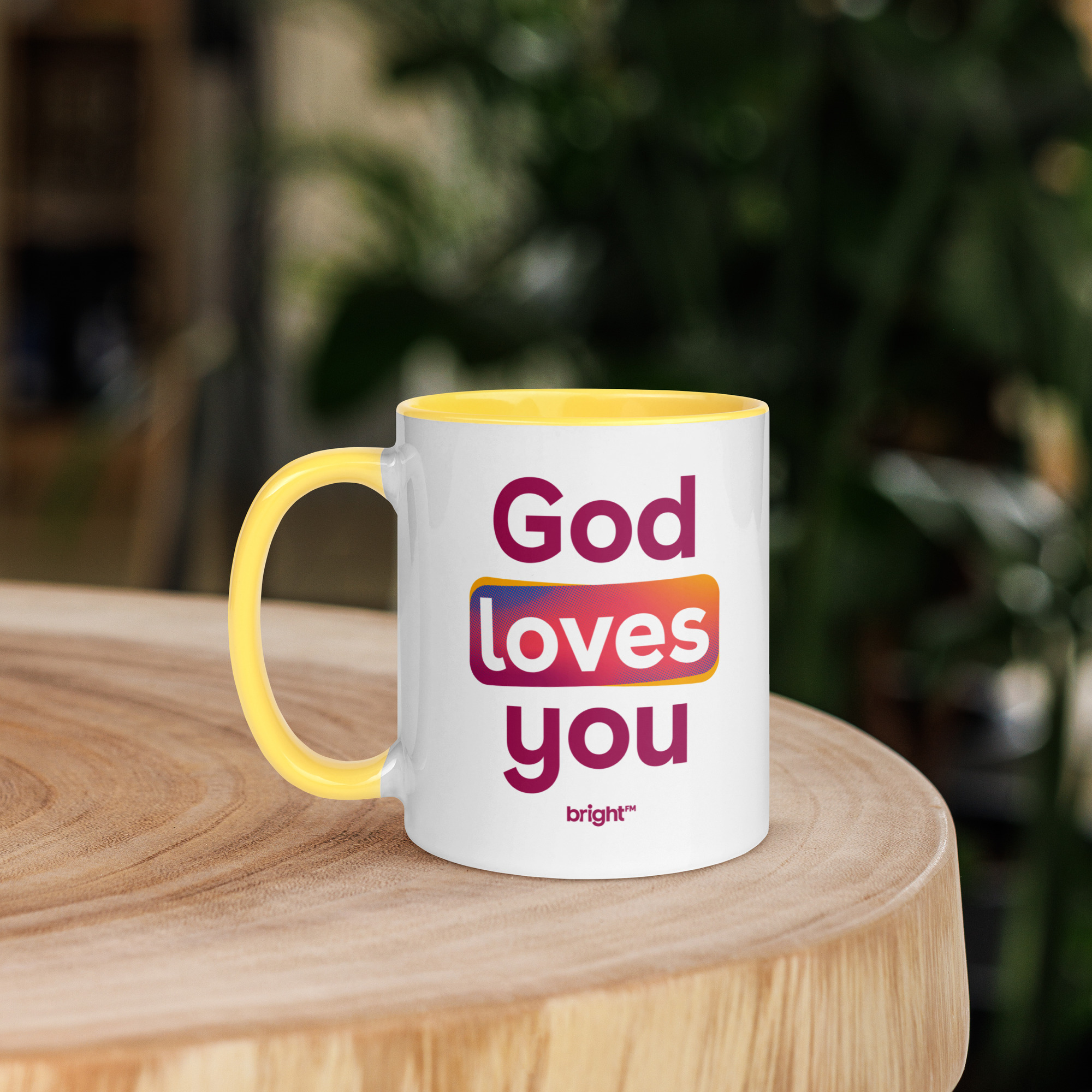 God Loves You Mug with Color Inside - Image 6