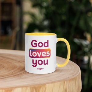 God Loves You Mug with Color Inside