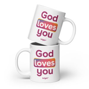 God Loves You White Glossy Mug